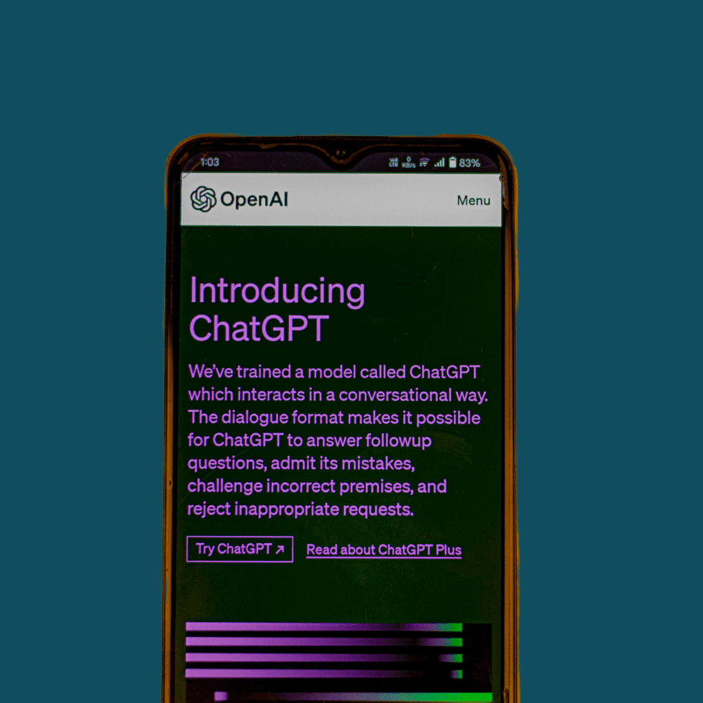 ChatGPT på en mobiltelefon