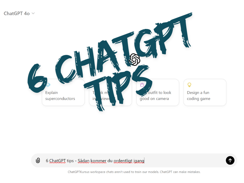 6 ChatGPT tips skrevet over ChatGPT interface