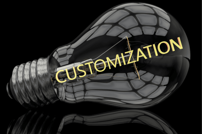 Customization skrevet inde i en pære. Vi gennemgår hvordan man benytter customization på vores ChatGPT kursus.